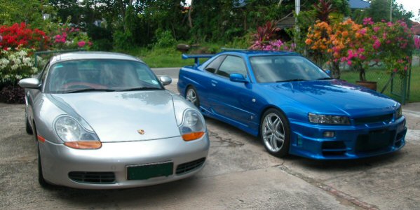 Pic of Skyline and Boxster