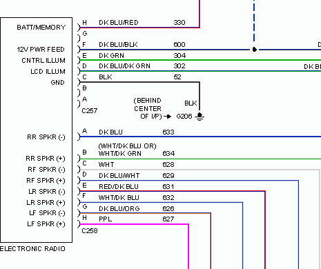 Wiring diagram for 2001 ford taurus radio #4