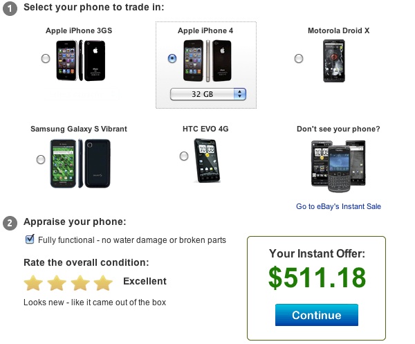 eBay Instant iPhone 4