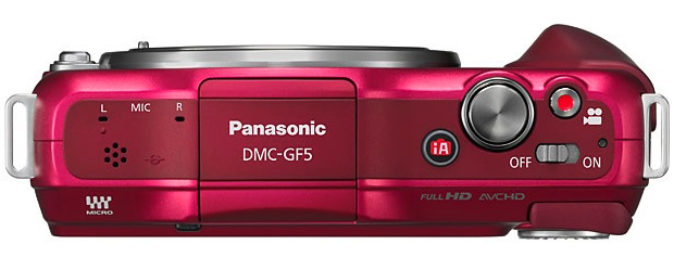 Panasonic DMC-GF5 Lumix Interchangeable Lens Digital Camera - Top