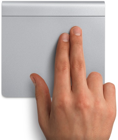 Apple Magic Trackpad with Hand