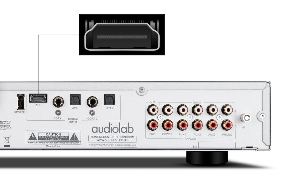 Audiolab 6000A MKII Rear Right with HDMI ARC