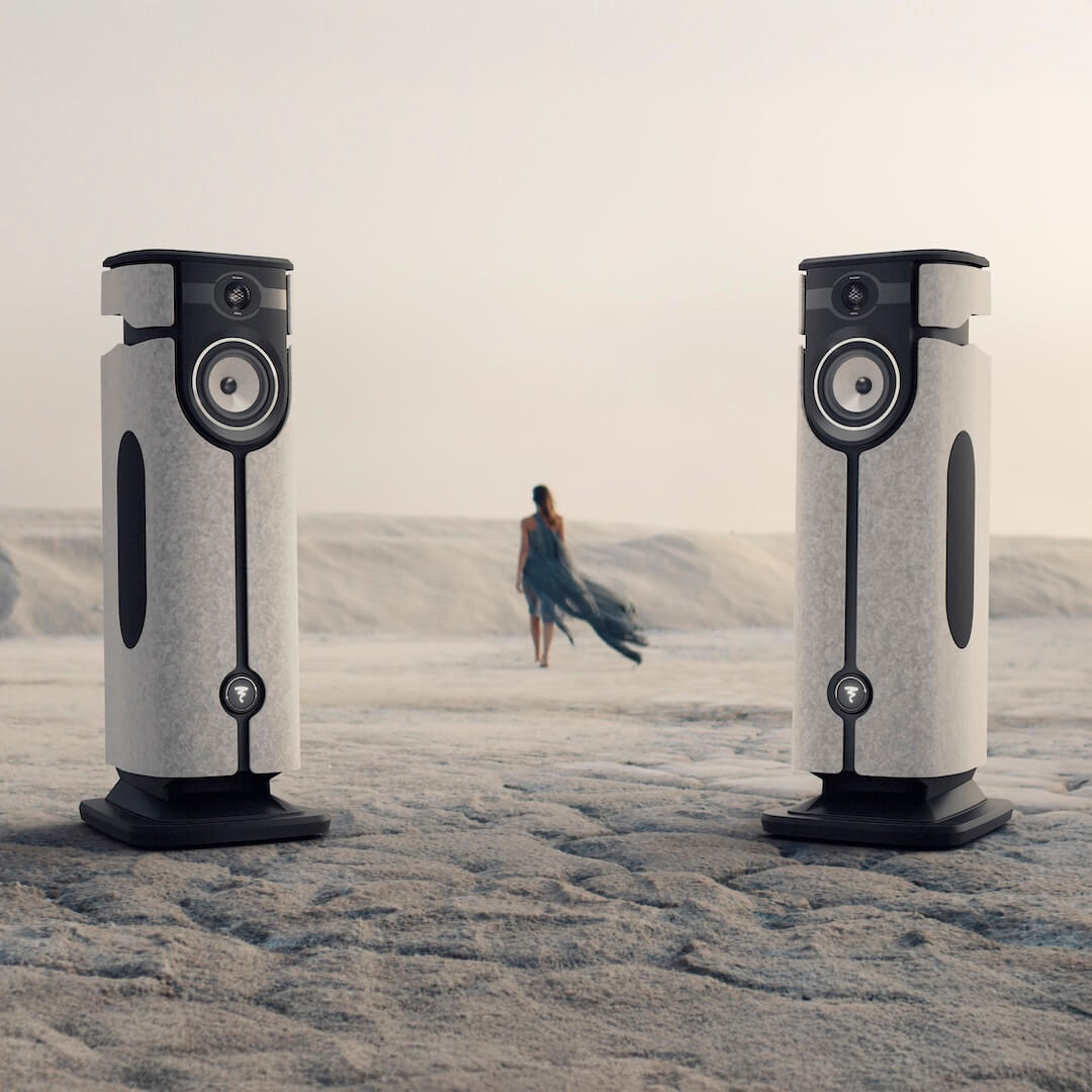 Focal Utopia DIVA Loudspeakers with Woman in background