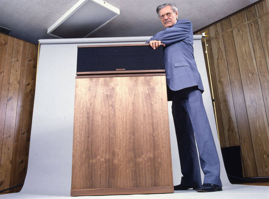 Paul W. Klipsch with his Klipschorn