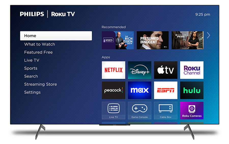 Roku TV OS on Philips OLED TV