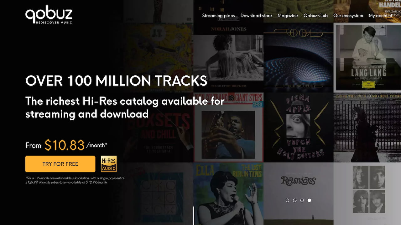 Qobuz 100 Million Tracks Signup Offer for as low as $10.83 per month as of March 21, 2025