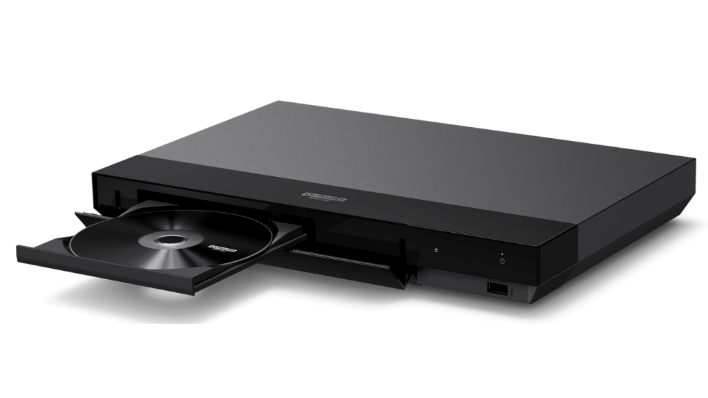 Sony UBP-X700/K 4K Blu-ray Disc Player Tray Open Front Angle